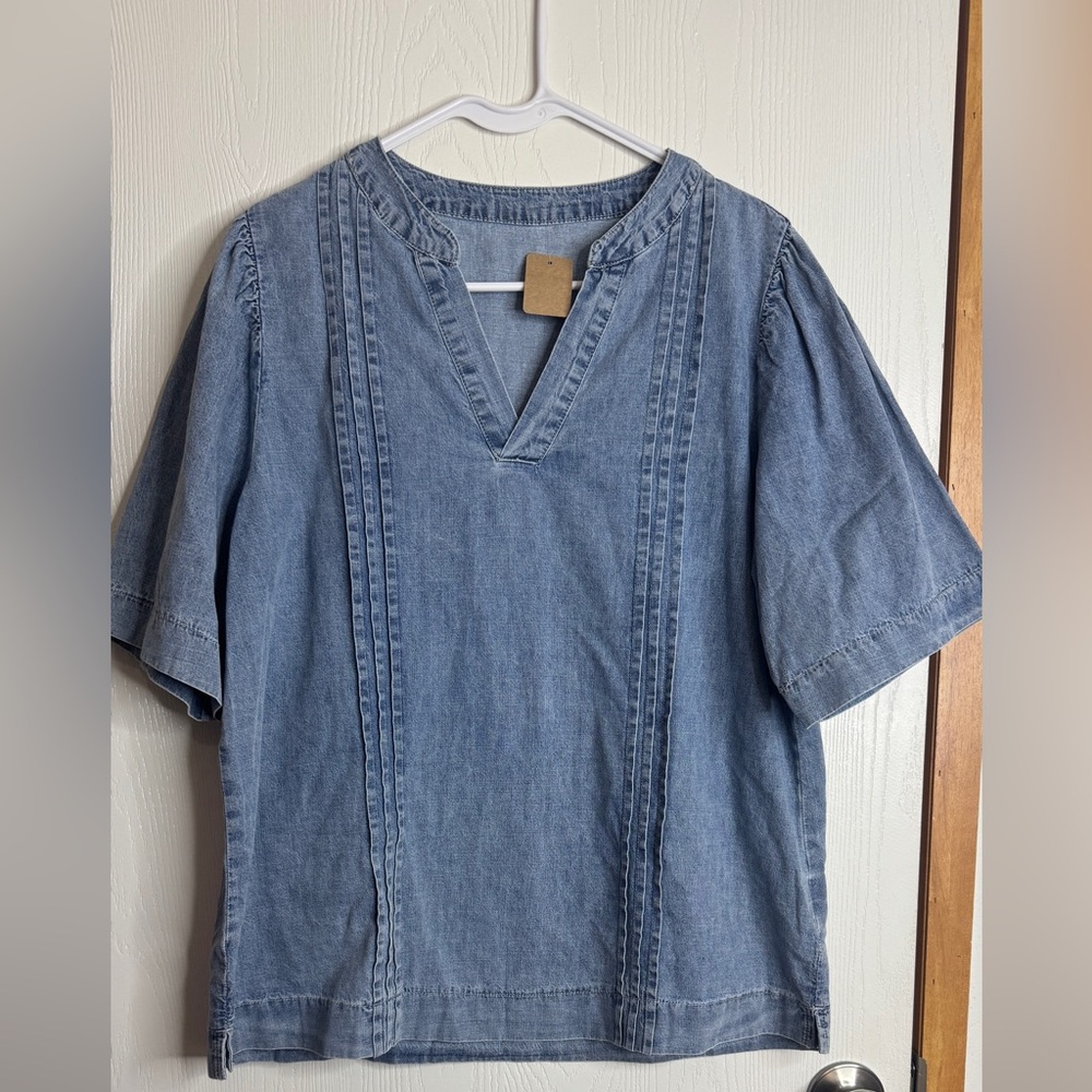 •denim top•